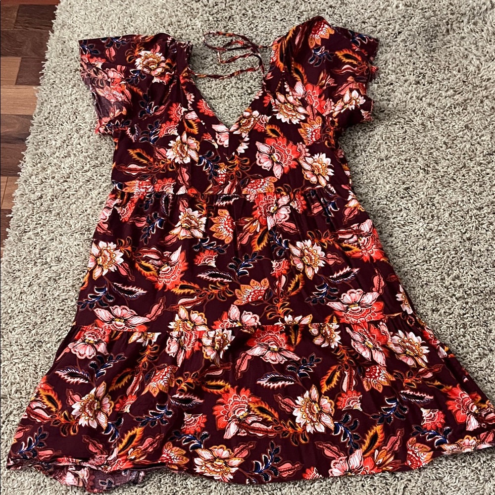 Floral V-Neck Dress ON med tall